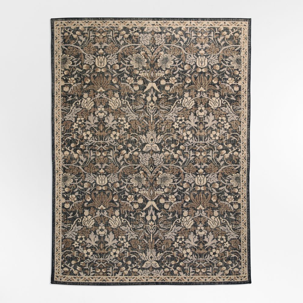 Ennis Performance Traditional Handknotted Deep Brown Rug