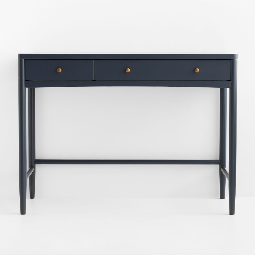 Hampshire 42" Navy Blue Wood 2-Drawer Kids Desk