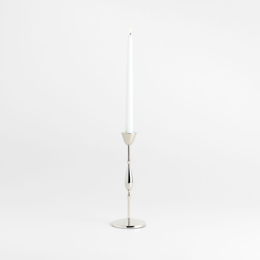 Beaded Polished Chrome Finish Taper Holders