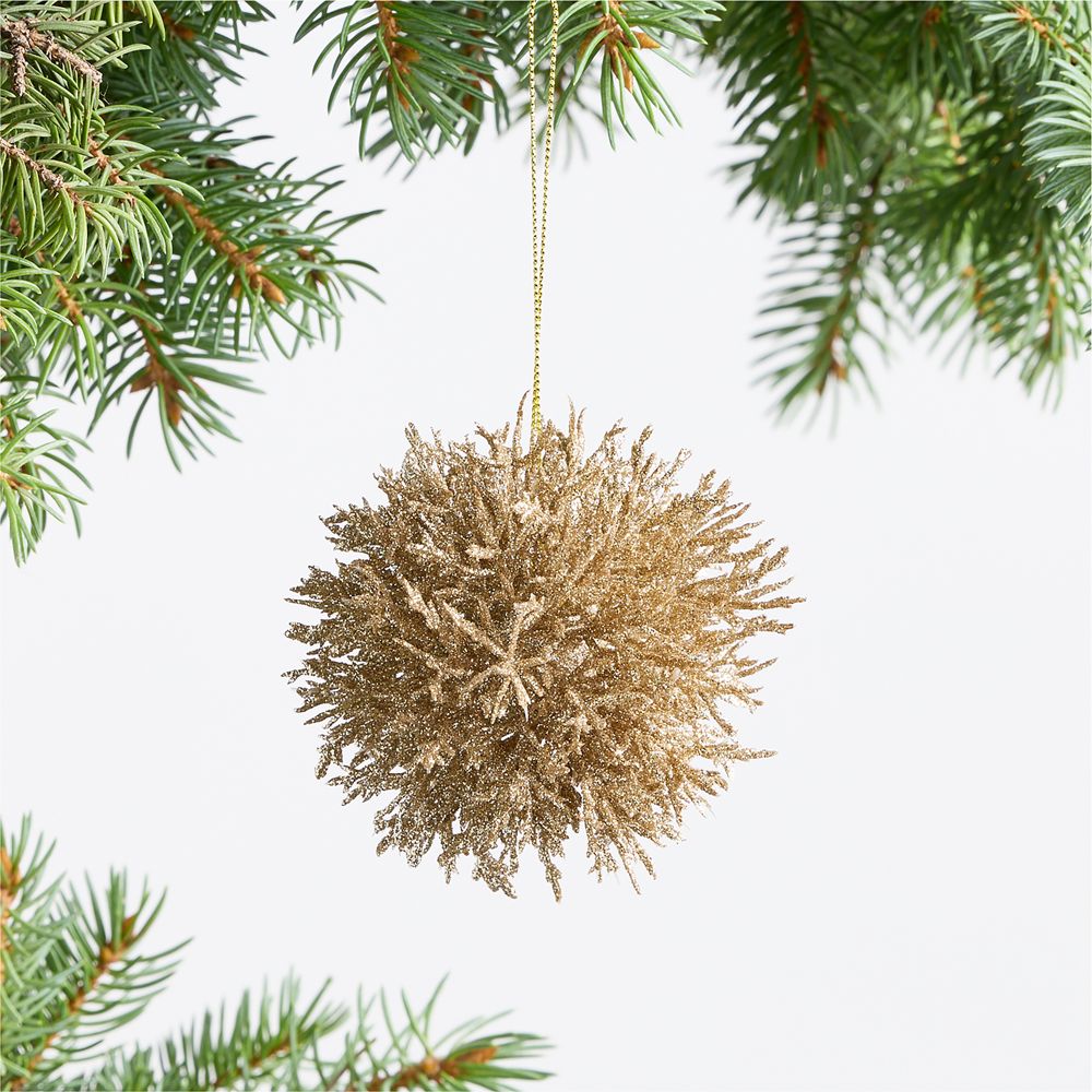 Gold Coral Cluster Christmas Tree Ornaments