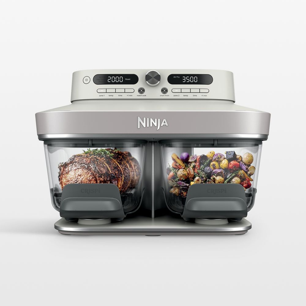 Ninja Crispi DualZone Dual Basket Glass Air Fryer in Bone