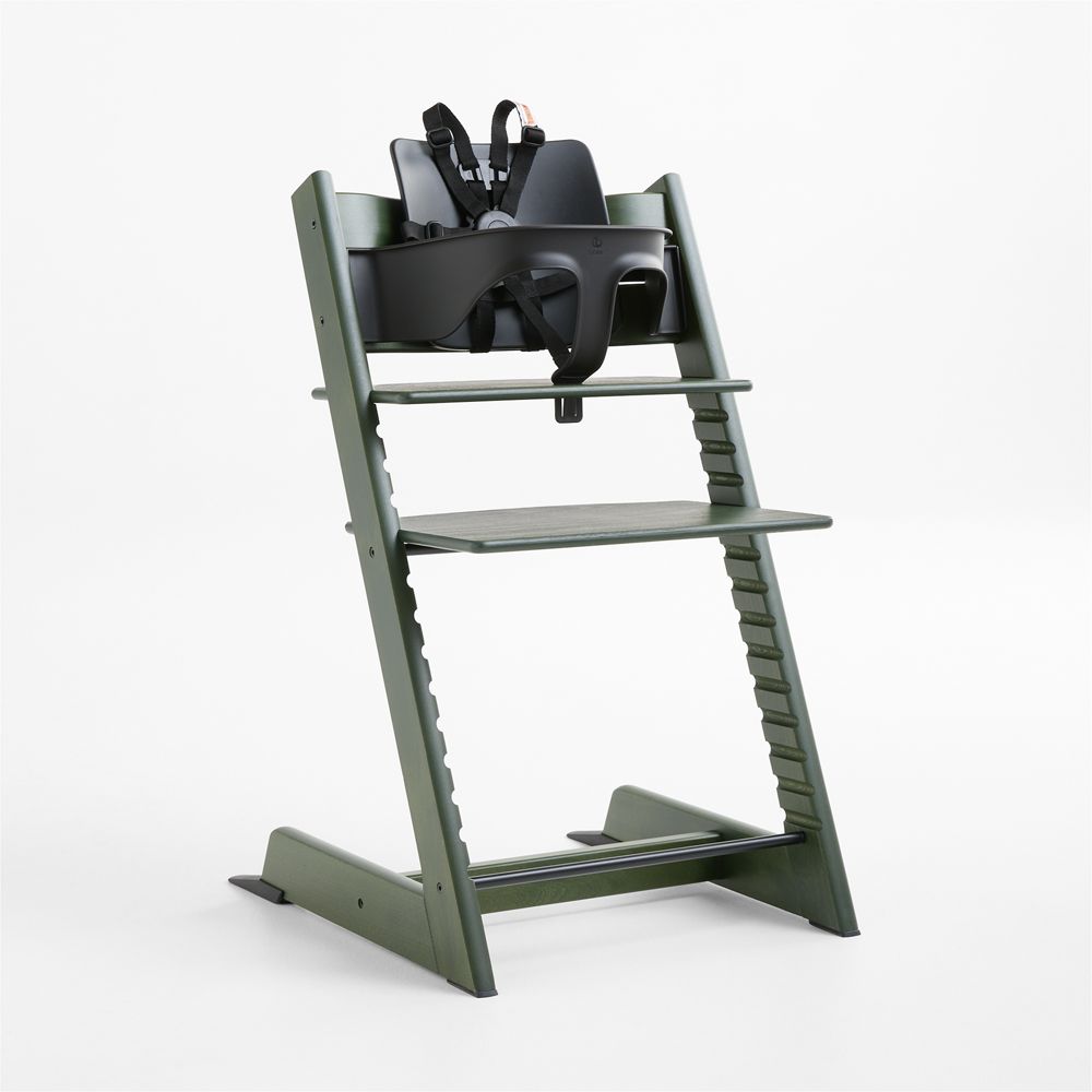 Stokke Tripp Trapp Olive Green Wood Baby High Chair