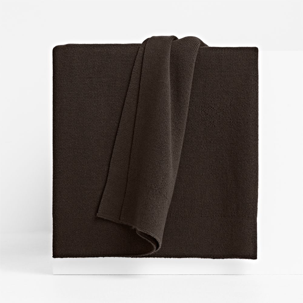 Calda Chantilly 70"x55" Deep Brown Throw Blanket