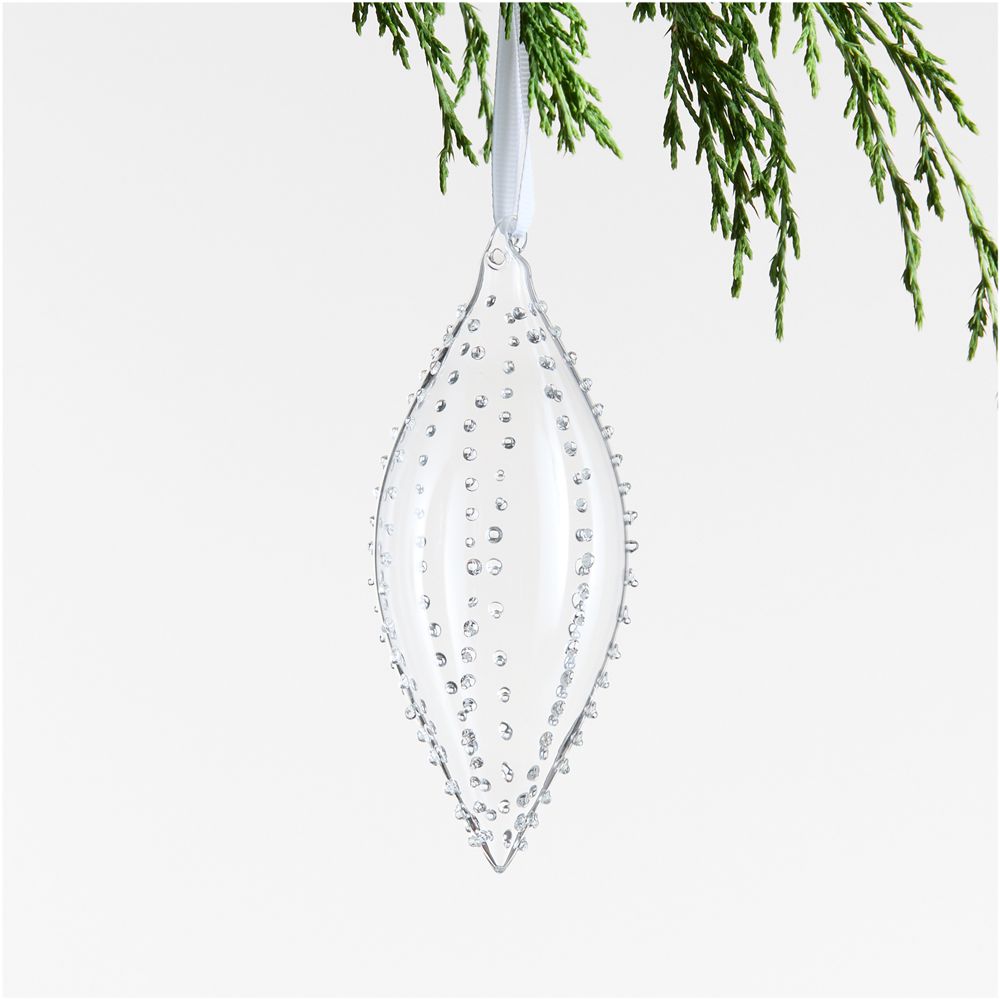 Hobnail Glass Onion and Drop Christmas Tree Ornaments