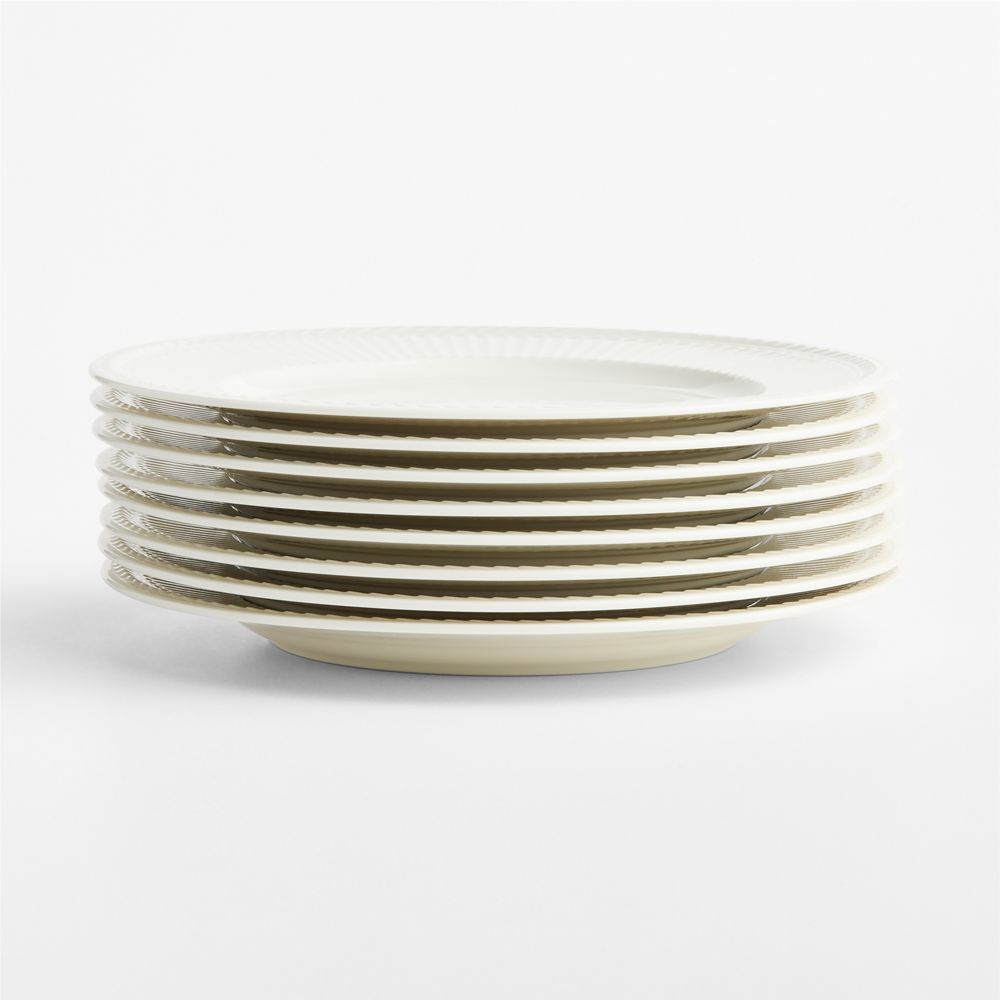 Cotswold Cream Porcelain Dinner Plates, Set of 8