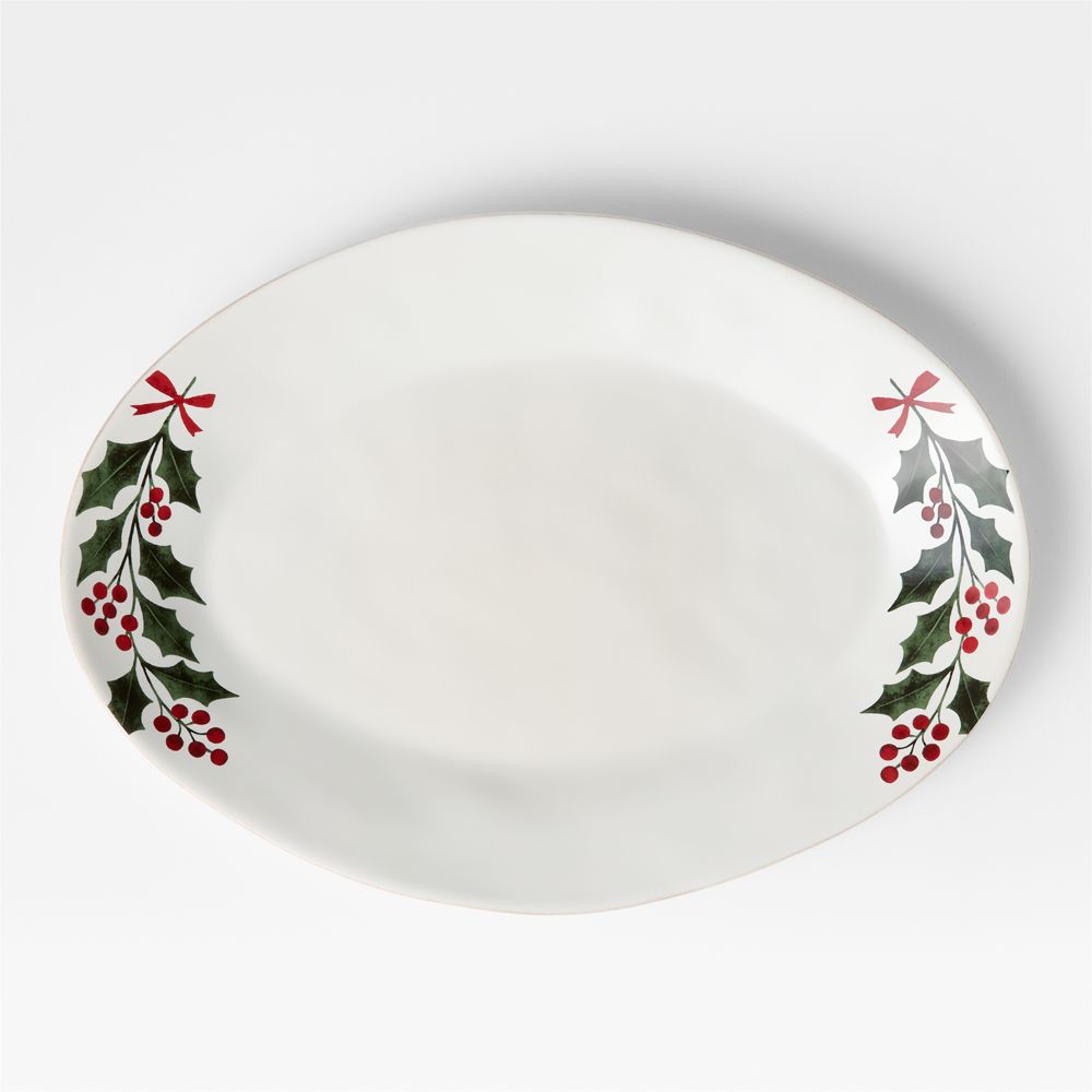 Marin Holly Berry Oval Platter