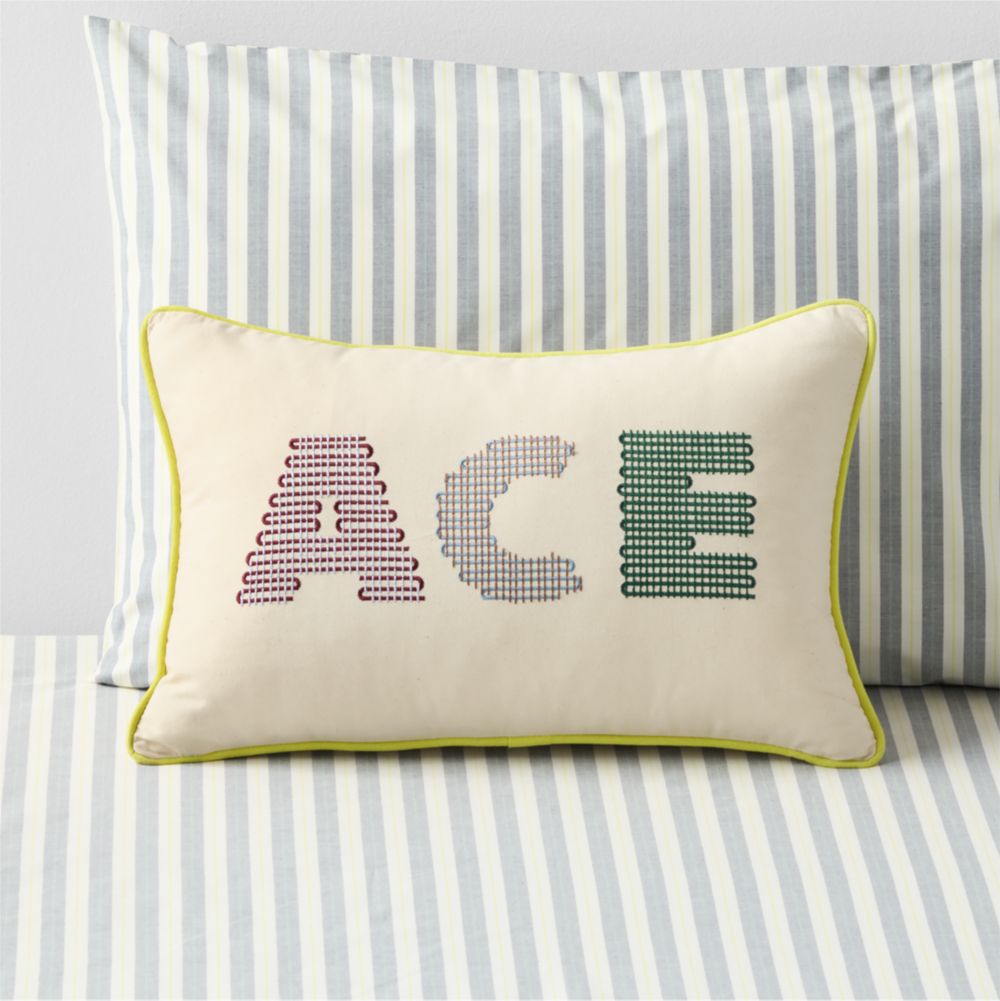Ace Embroidered Kids Throw Pillow by Venus Williams
