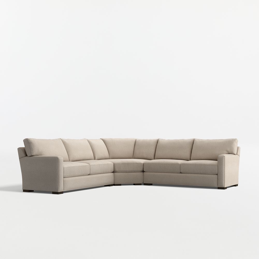 Axis Classic 3-Piece L-Shaped Wedge Sectional Sofa