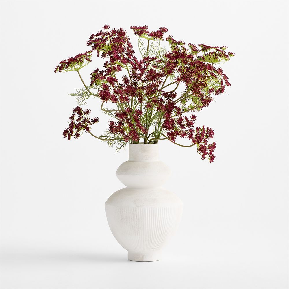 Faux Purple Queen Anne's Lace Stem 43"