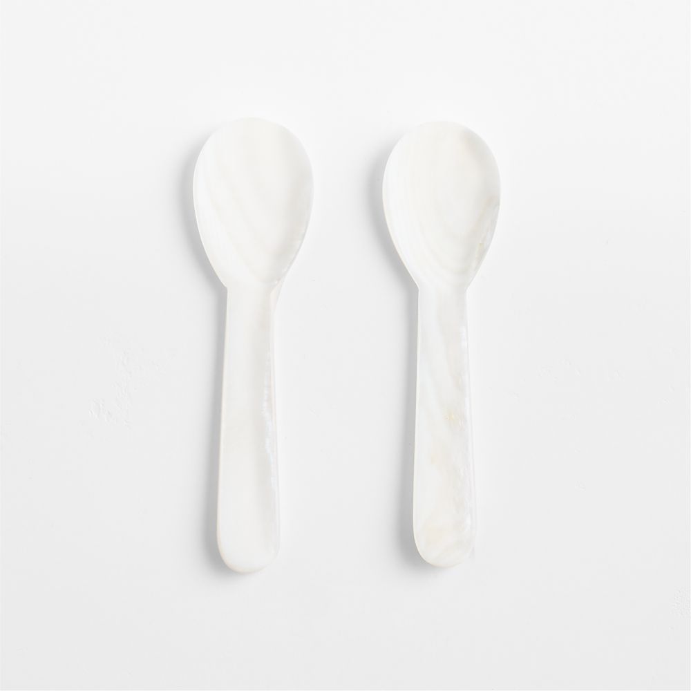 Mother of Pearl Caviar Spoons, Set of 2