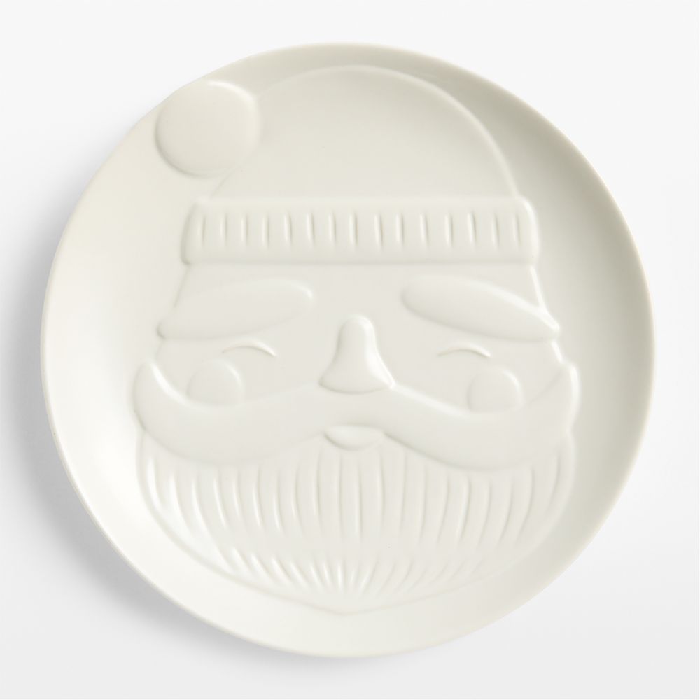 Embossed Santa Claus Stoneware Platter
