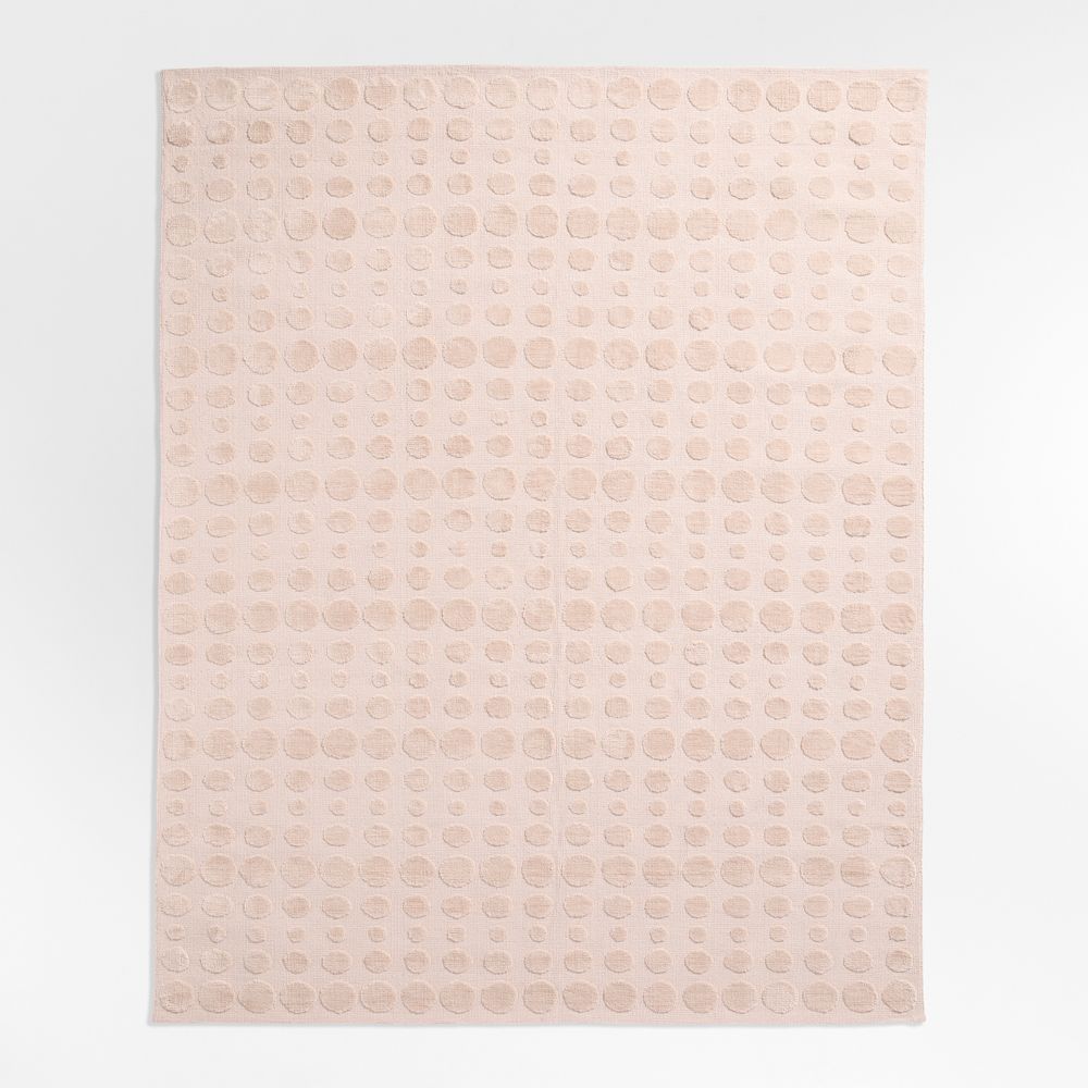 Geo Dotty Shell Pink Performance Kids Area Rug