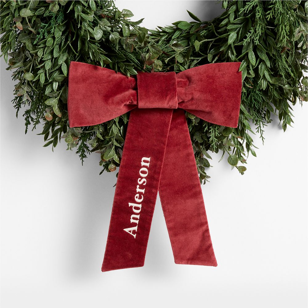 Red Velvet Holiday Wreath Bow