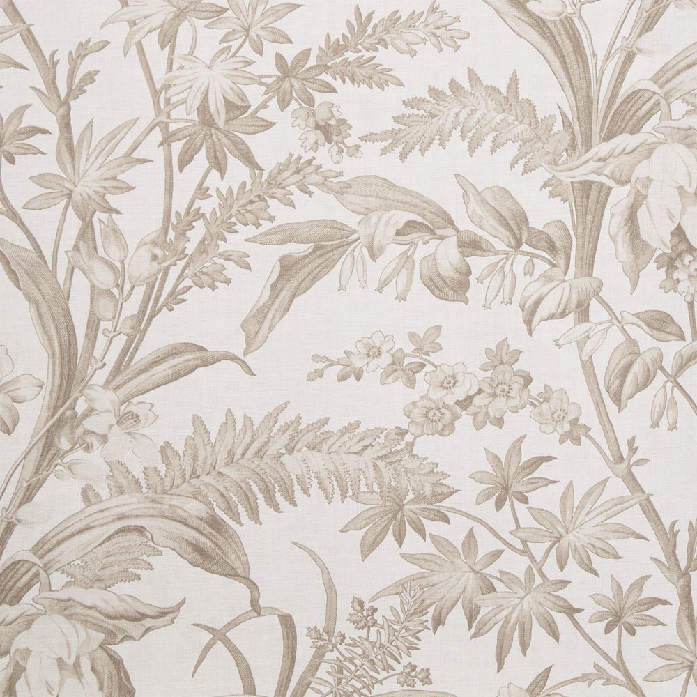 Charleston Taupe Floral Wallpaper