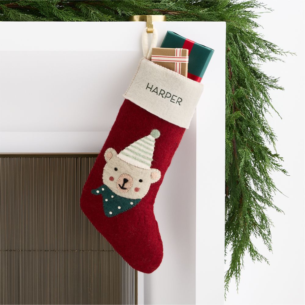 Festive Friends Bear Kids Christmas Stocking