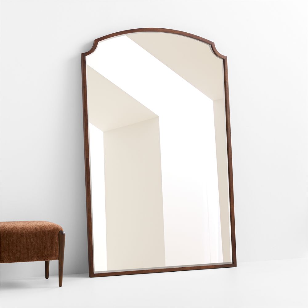 Emmy Wide Wood Floor Mirror 48"x72"