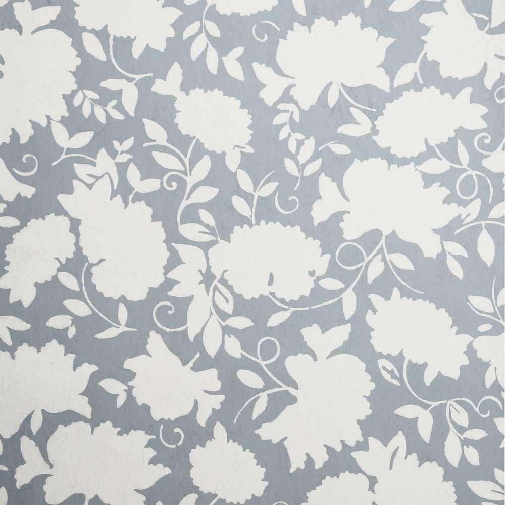 Celeste Mist Blue Floral Wallpaper