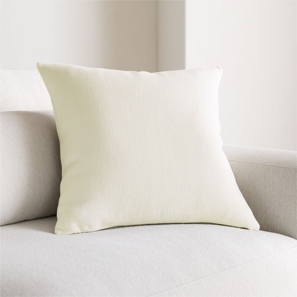 Relaxed Linen Layering 20"x20" Arctic Ivory Throw Pillow