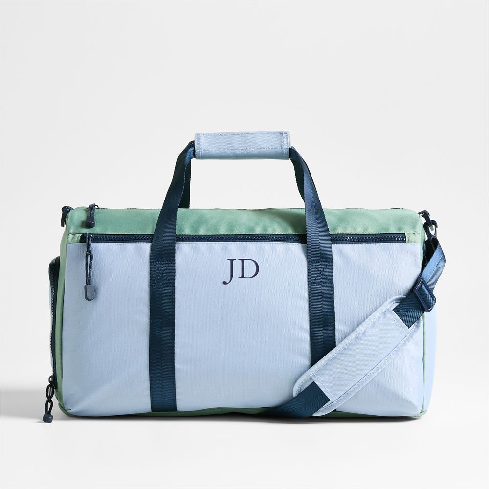 Green and Blue Colorblock Kids Duffel Bag