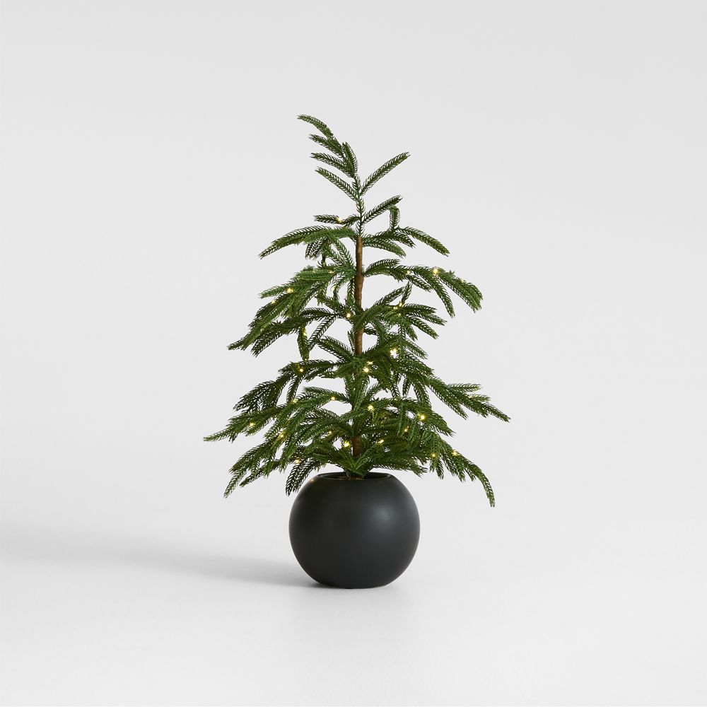 Potted Pre-Lit Norfolk Pine Holiday Faux Trees 2'-4'