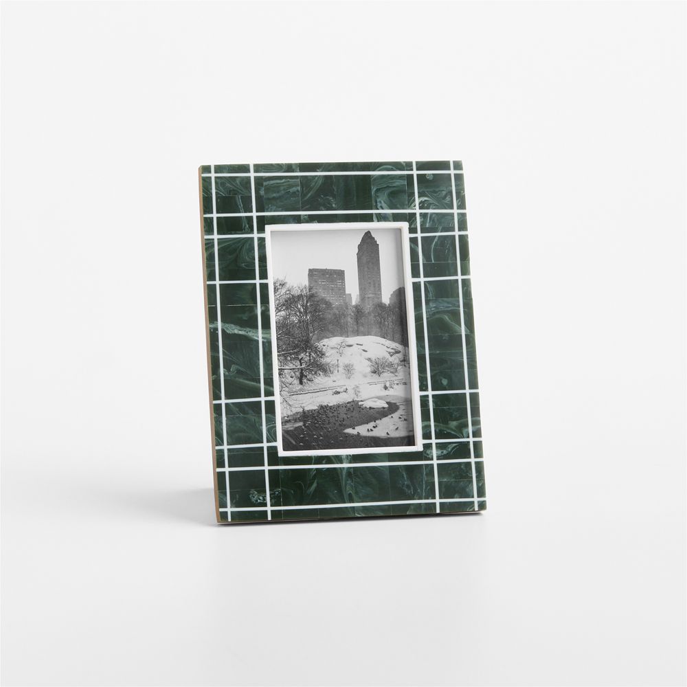 Plaid Green Resin Picture Frames
