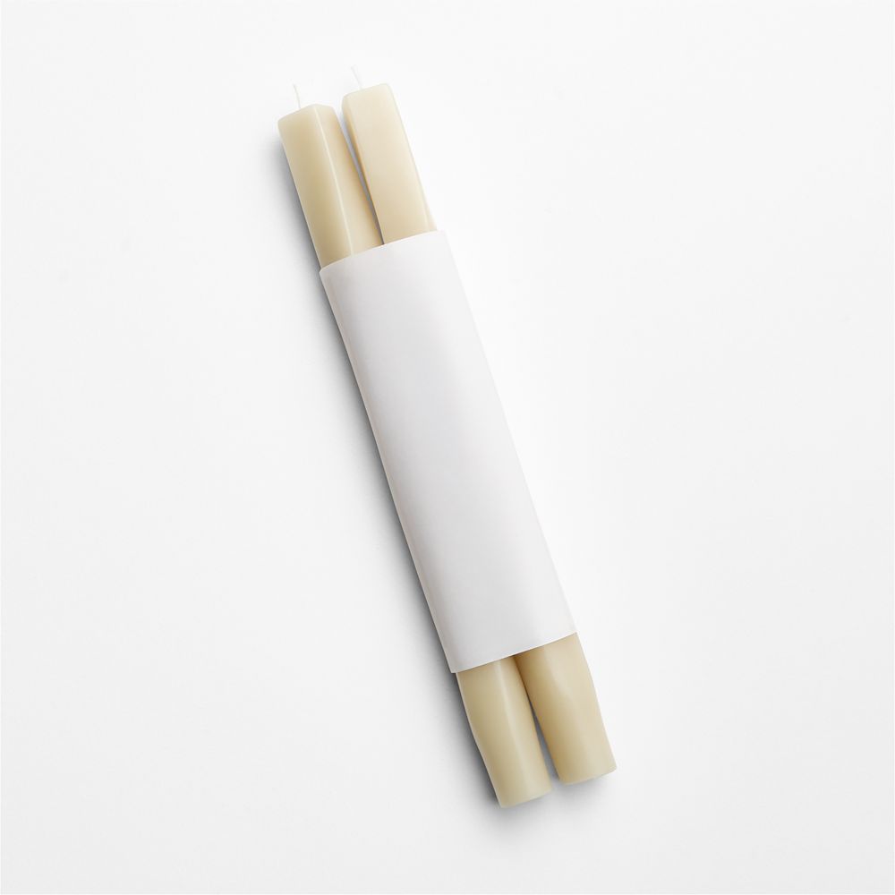 10" Oat Square Twisted Tapers, Set of 2