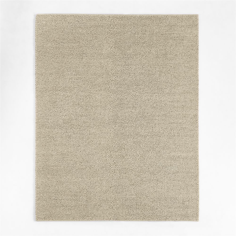 Orly Wool Blend Handwoven Light Tan Area Rug