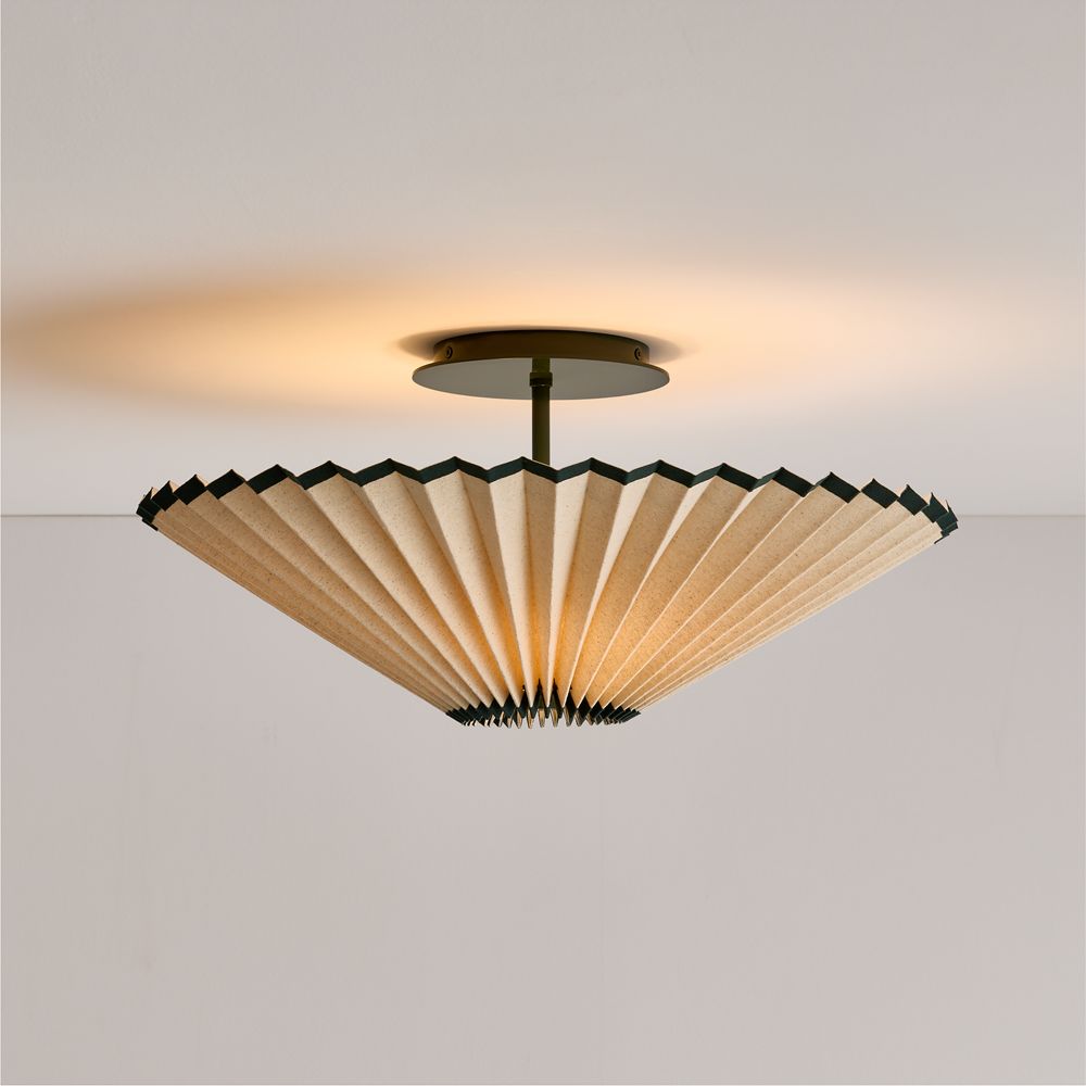Grand Slam Varsity 22" Pleated Kids Flush Mount Ceiling Light by Venus Williams