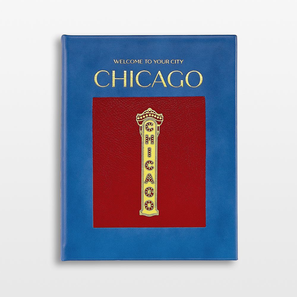 "Chicago" Leather Bound Coffee Table Book