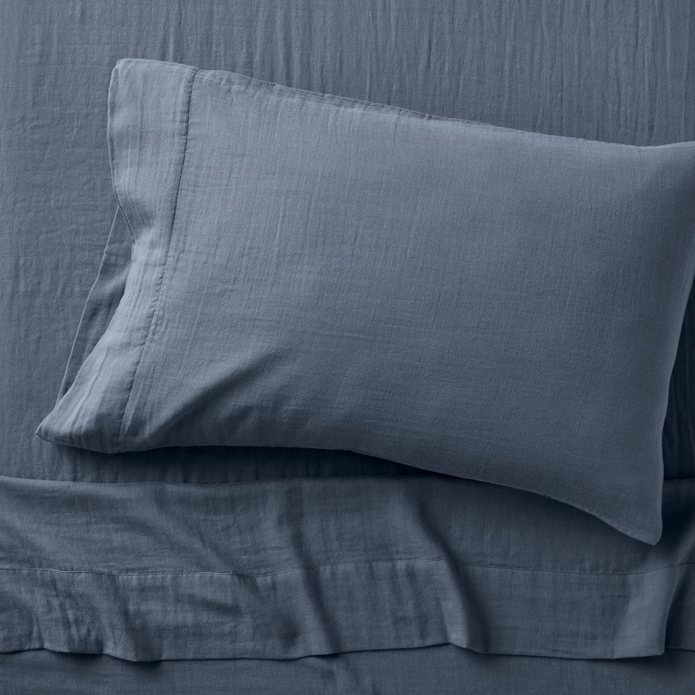 Supersoft Coy Blue 100% Organic Cotton Gauze Kids Sheet Set