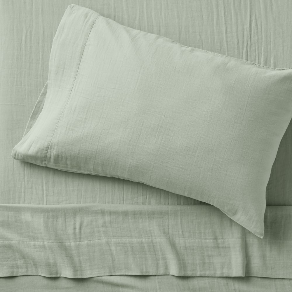 Supersoft Soft Green 100% Organic Cotton Gauze Kids Sheet Set