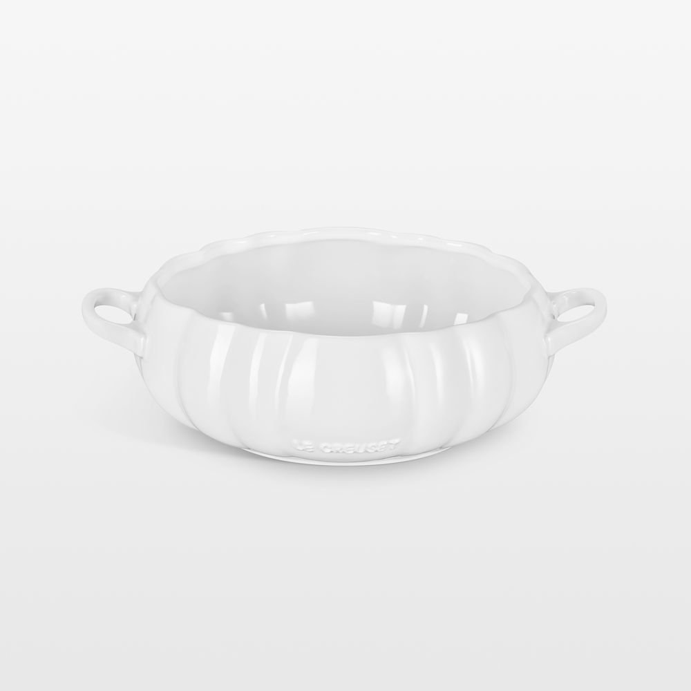 Le Creuset White 4-Qt. Pumpkin Serve Bowl
