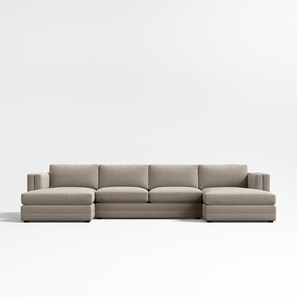 Lakeview 3-Piece U-Shaped Sectional Sofa with Double Chaise Lounge