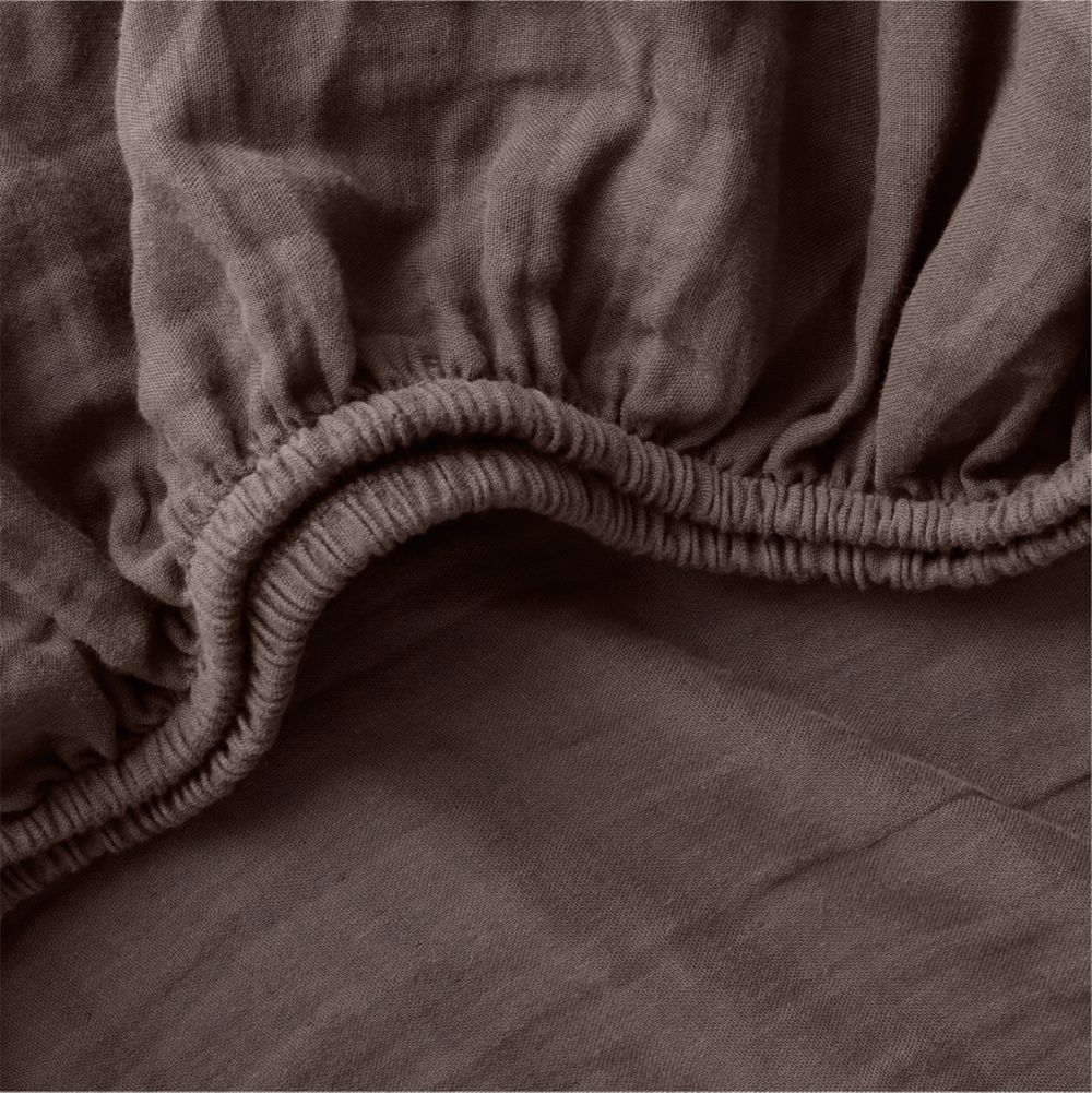Supersoft Cacao Brown 100% Organic Cotton Gauze Baby Crib Fitted Sheet