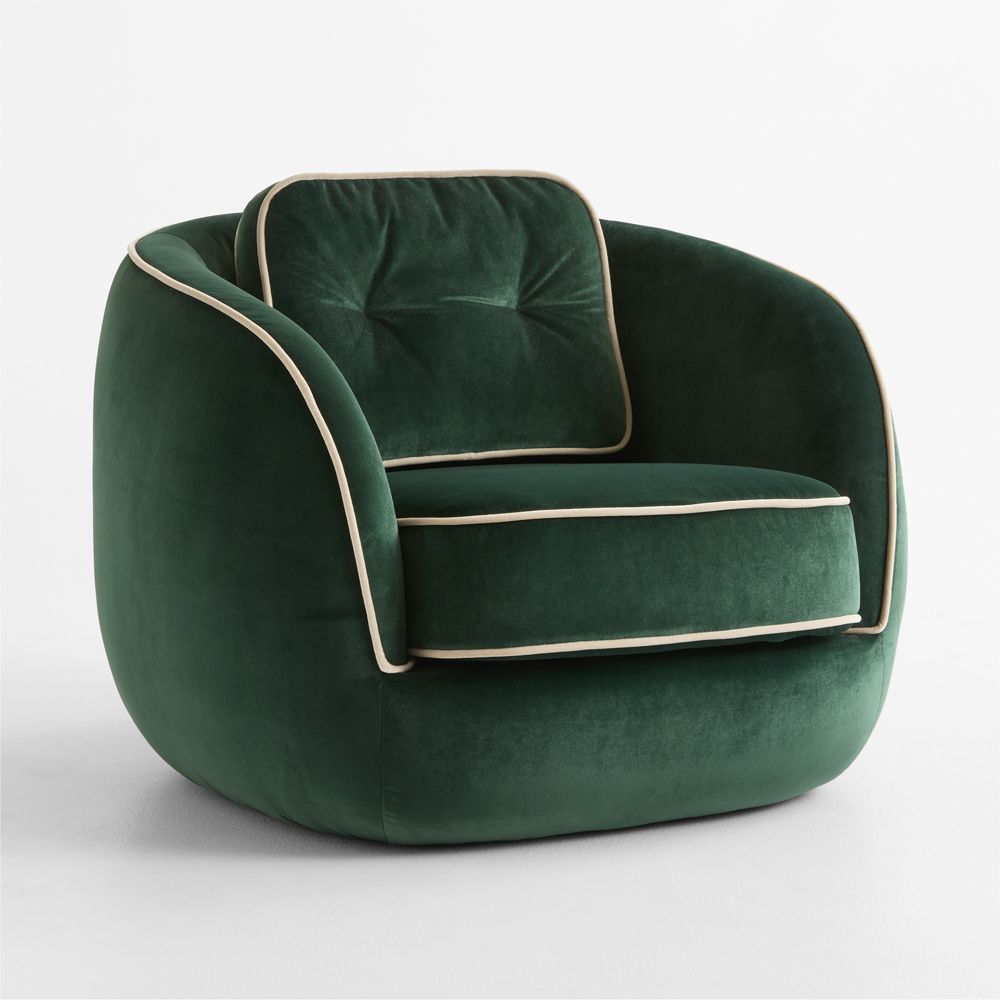 Members Only Kent Pine Velvet Kids Accent Chair by Venus Williams