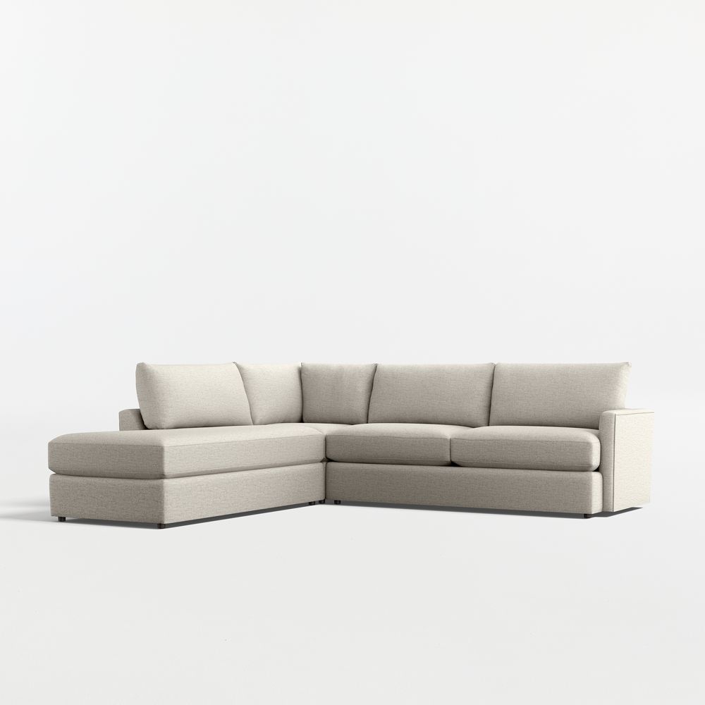 Lounge Classic 3-Piece L-Shaped Sectional Sofa with Bumper