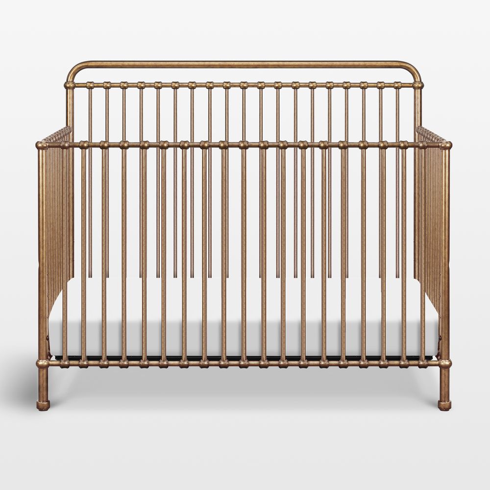 Namesake Winston Vintage Gold Iron 4-in-1 Convertible Crib