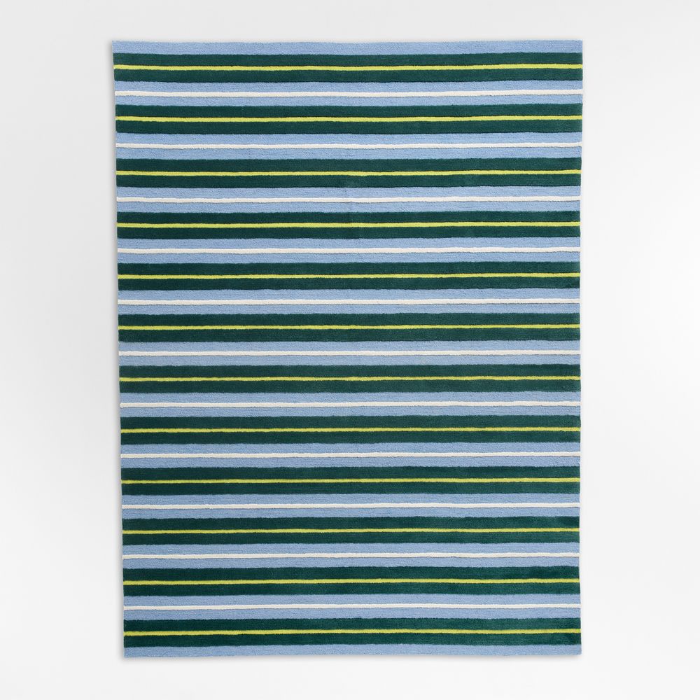 Preppy Stripe Navy Performance Kids Area Rug by Venus Williams