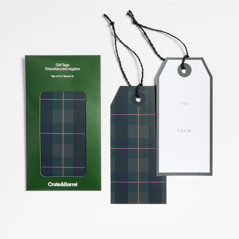 Plaid Gift Tags Set of 10