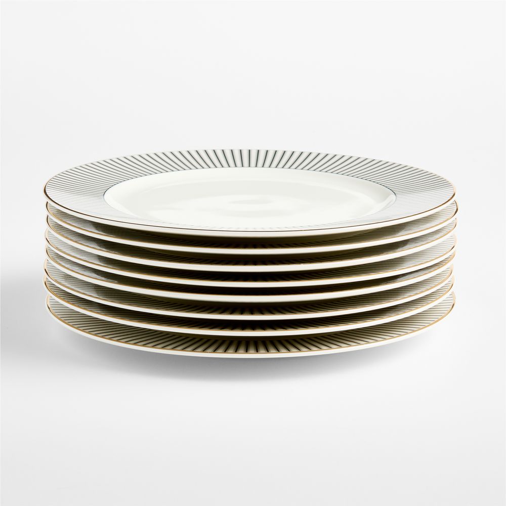 Piano Porcelain Dinner Plates, Set of 8