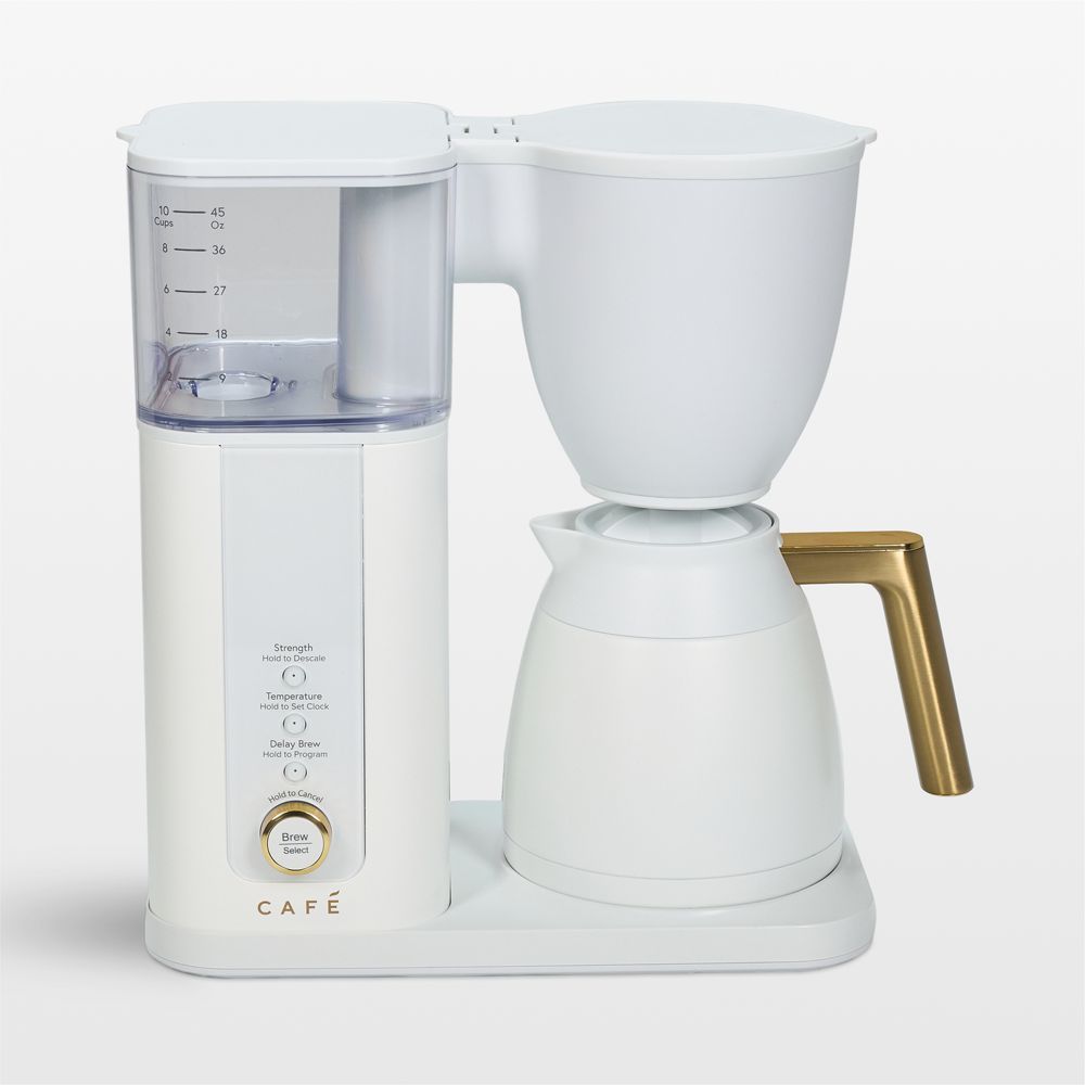 CAFÉ Matte White 10-Cup Drip Coffee Maker with Thermal Carafe