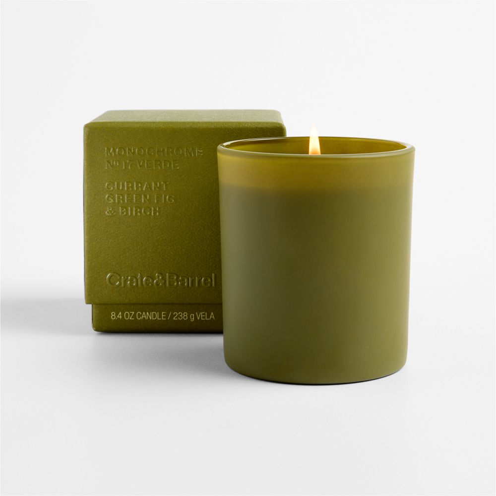 Monochrome No. 17 Verde 1-Wick Scented Candle- Currant, Green Fig and Birch