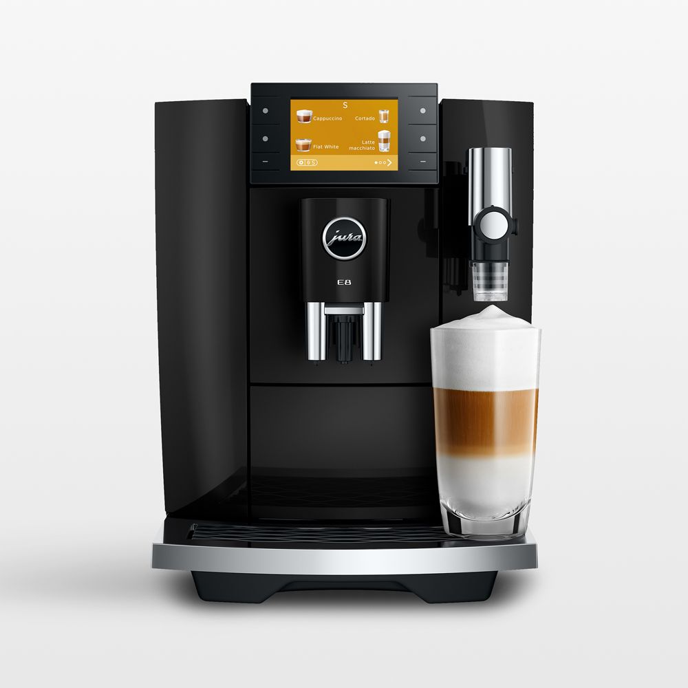 JURA E8 Gen 5 Automatic Espresso Machine in Piano Black