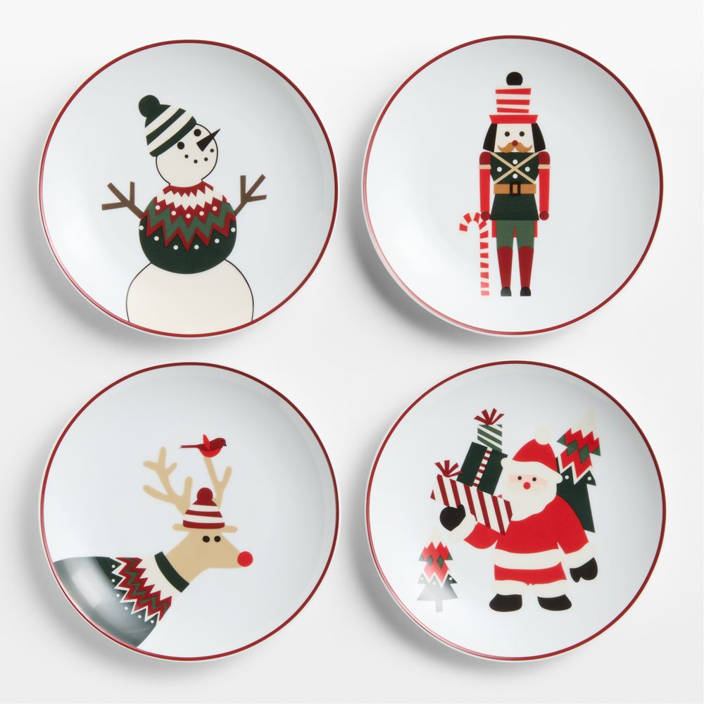 Joan Anderson Arctic Friends Appetizer Plates, Set of 4