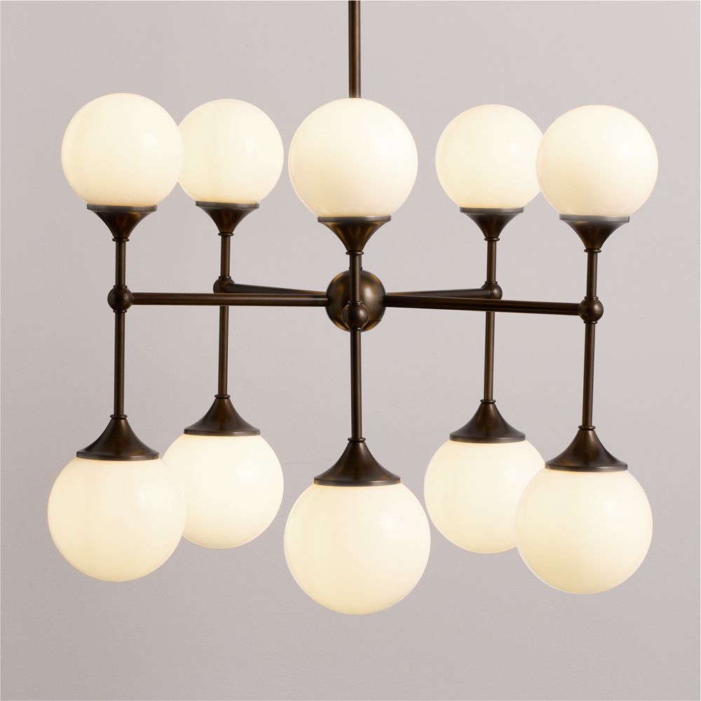 Yorkshire Blackened Brass Chandelier Light