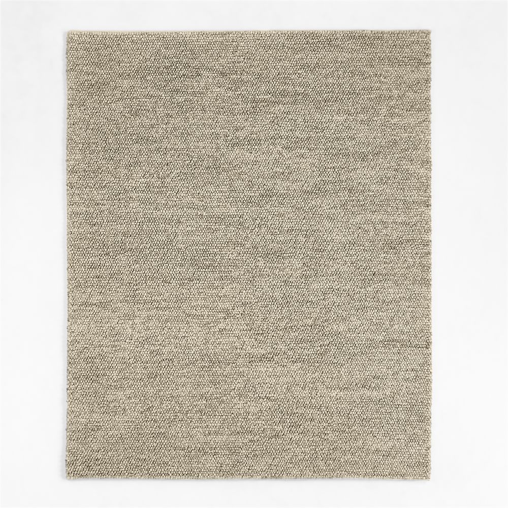 Orly Wool Blend Handwoven Cream and Grey Area Rug