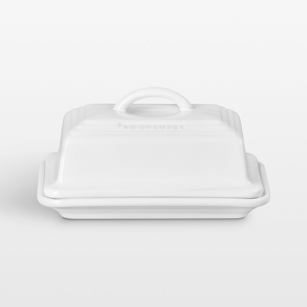 Le Creuset Heritage White European Ceramic Butter Dish