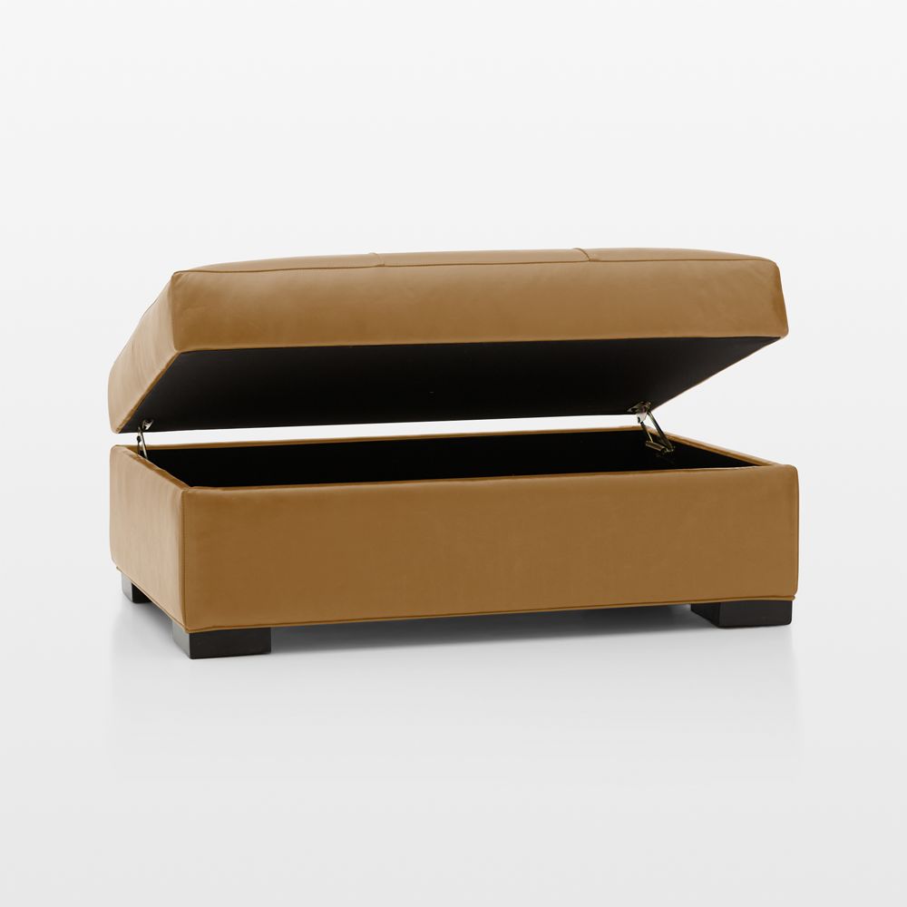 Axis 44" Leather Storage Ottoman- Image 2