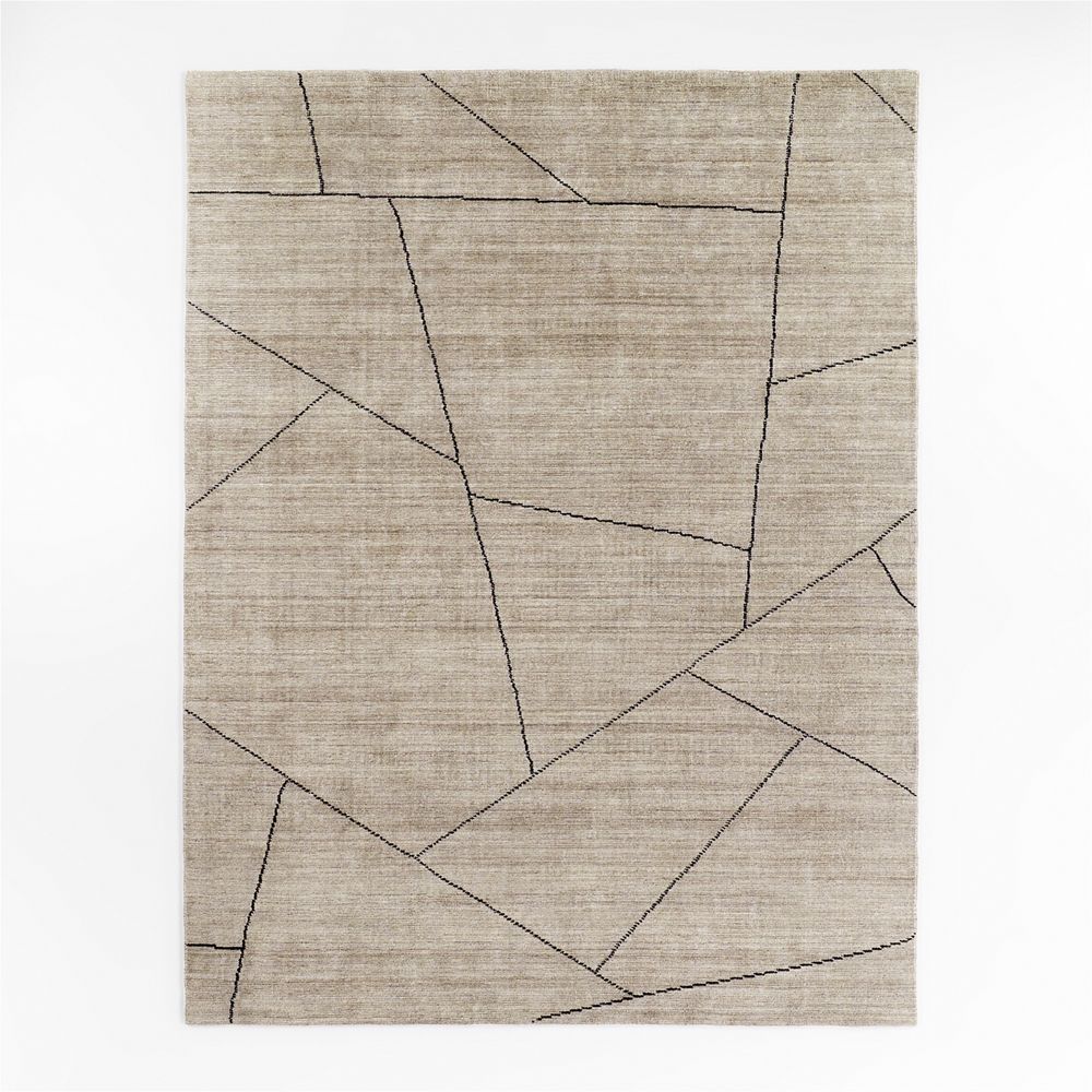 Teramo Performance Handwoven Abstract Dark Taupe Area Rug