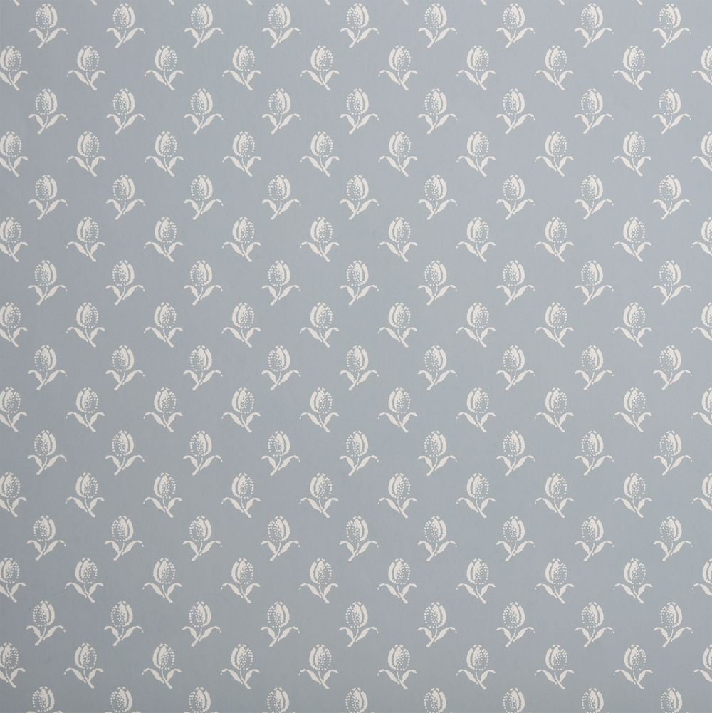Tuscany Mist Blue Petite Tulip Wallpaper